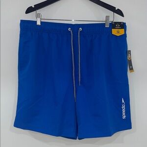 Men’s Speedo swim trunks new nwt xxl 18” out seam 50+ upf drawstring mesh lined
